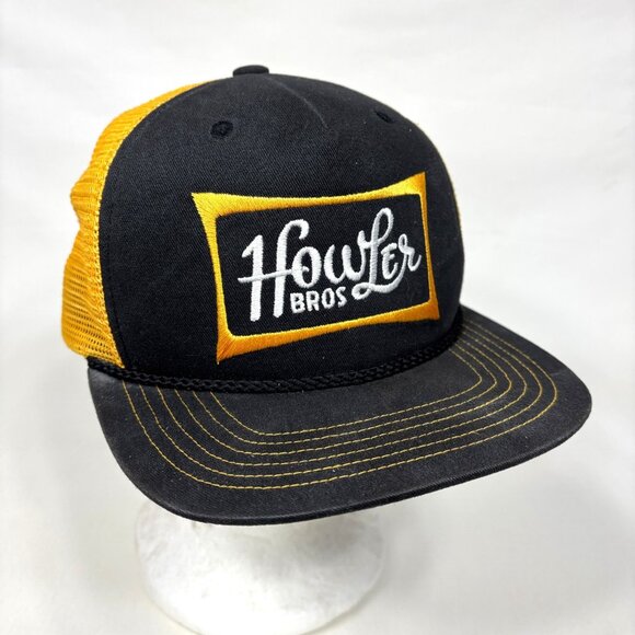 Howler Brothers Gray/Yellow Embroidered Rope Accent Snapback Trucker Cap Hat - Picture 1 of 8